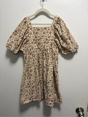 Rylee + Cru Magnolia Brea Dress Floral 100% Cotton Girls Size 8-9 years